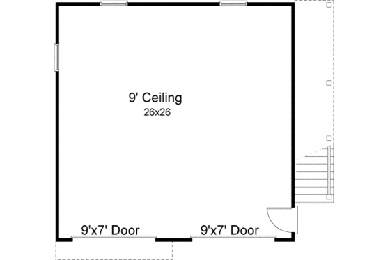 Floor Plan - Main Floor for Traditional House Plan #22-461 - 1 bed, 1 bath