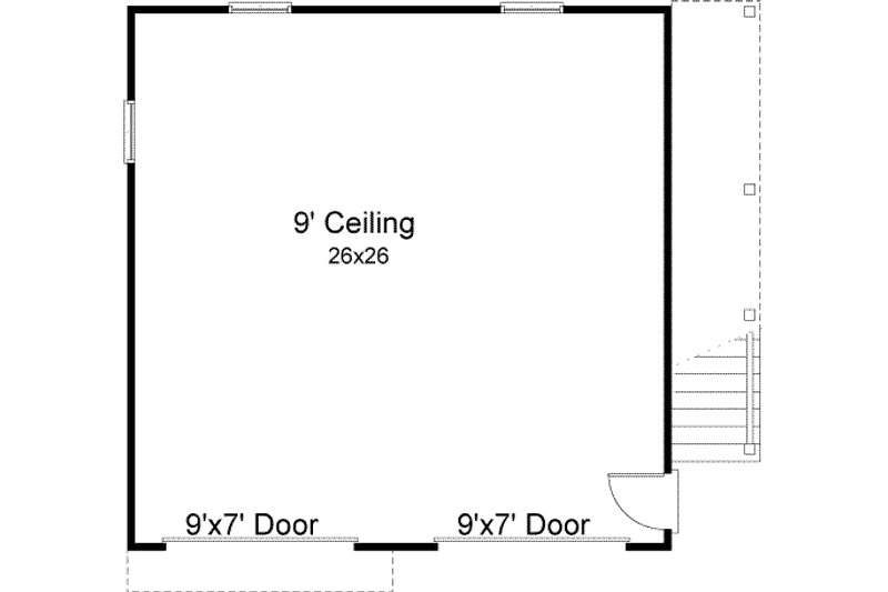 Home Plan - Floor Plan - Main Floor for Traditional House Plan #22-461 - 1 bed, 1 bath