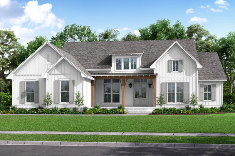 Dream House Plan - Farmhouse Exterior - Front Elevation Plan #430-226
