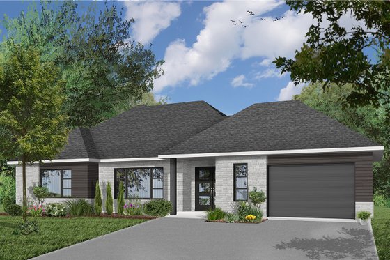 Exterior - Front Elevation 4 for Ranch House Plan #23-2650 - 2 bed, 1 bath