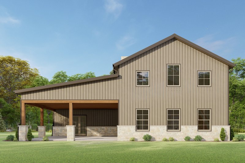 Dream House Plan - Exterior - Other Elevation 2 for Barndominium House Plan #1092-53 - 3 bed, 2.5 bath