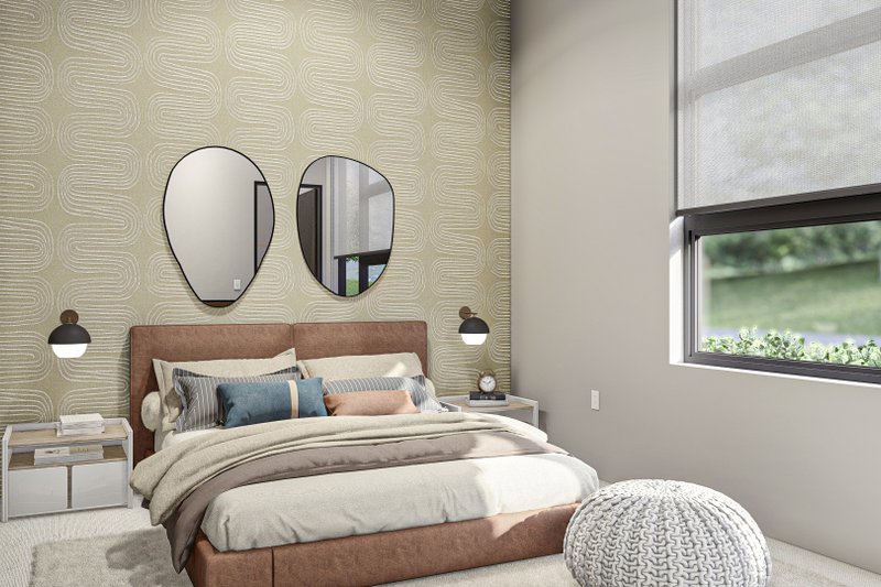 House Blueprint - Interior - Bedroom for Modern House Plan #455-547 - 3 bed, 2 bath
