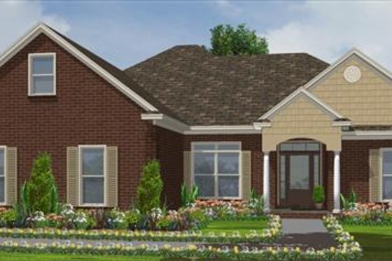 Exterior - Front Elevation for Traditional House Plan #63-170 - 3 bed, 2 bath