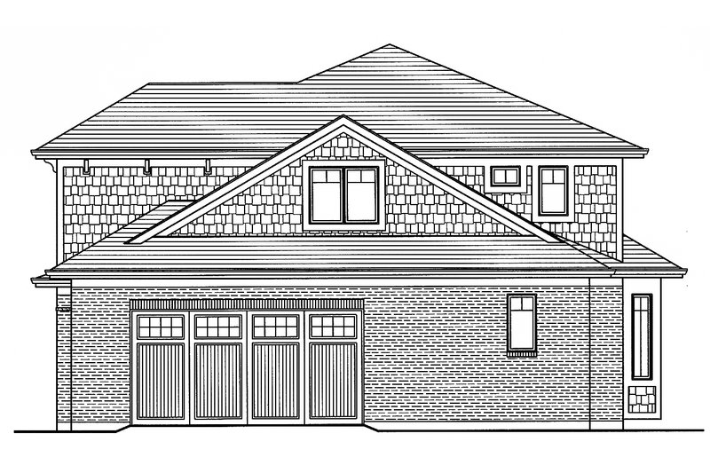 Architectural House Design - Right Side Elevation