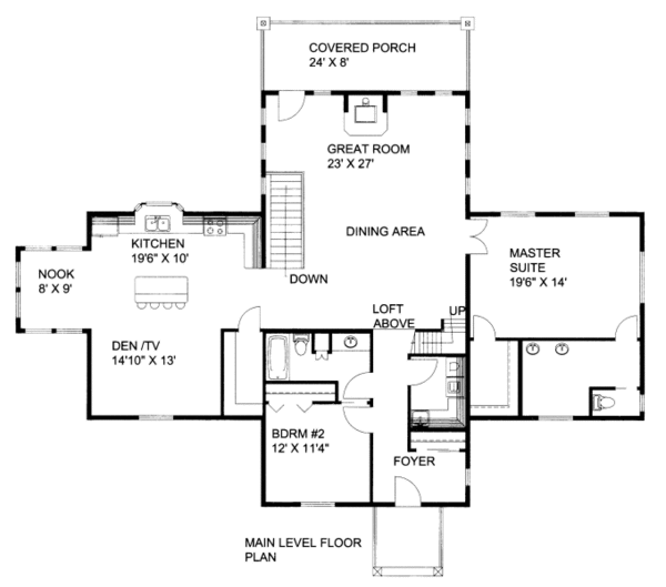 Dream House Plan - Bungalow Floor Plan - Main Floor Plan #117-685