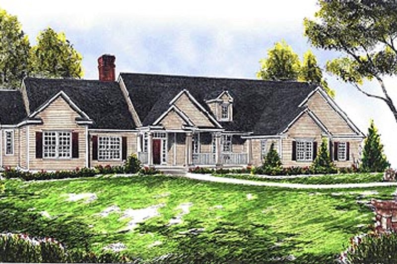 House Plan Design - Traditional Exterior - Front Elevation Plan #70-344