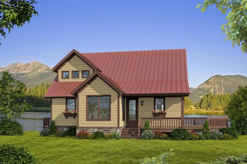House Blueprint - Country Exterior - Front Elevation Plan #932-262
