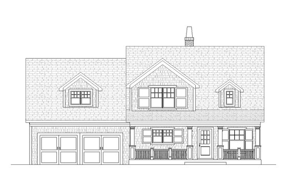 Exterior - Front Elevation 3 for Craftsman House Plan #901-78 - 4 bed, 3.5 bath