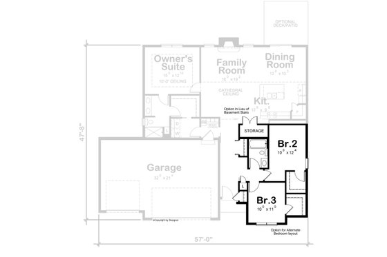 Floor Plan - Other Floor for Farmhouse House Plan #20-2547 - 3 bed, 2.5 bath