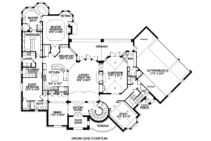 Floor Plan - Main Floor for European House Plan #141-226 - 4 bed, 4.5 bath