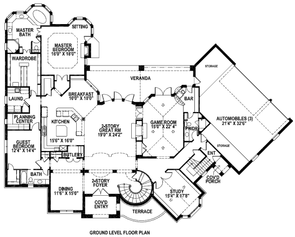 European Floor Plan - Main Floor Plan #141-226