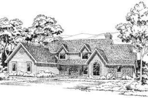 Exterior - Front Elevation for Traditional House Plan #312-306 - 5 bed, 4.5 bath