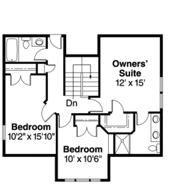 Home Plan - Country Floor Plan - Upper Floor Plan #124-616