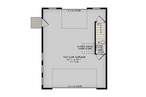 Dream House Plan - Floor Plan - Main Floor for Farmhouse House Plan #1108-3 - 1 bed, 1 bath