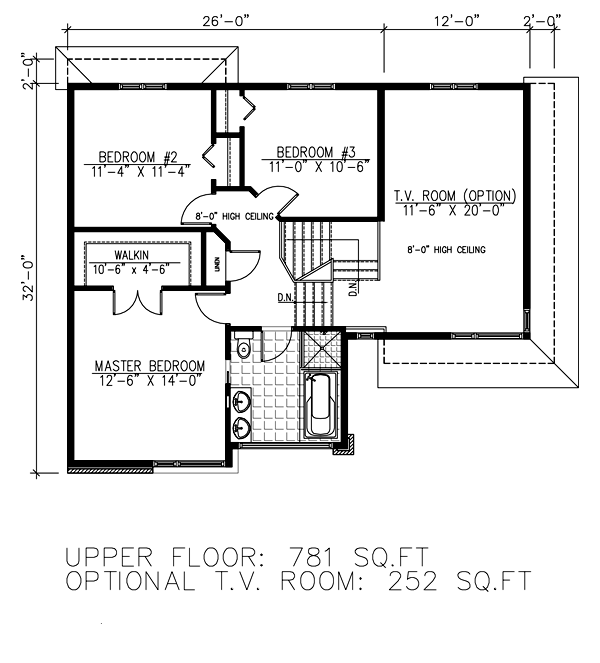 Modern Floor Plan - Upper Floor Plan #138-367