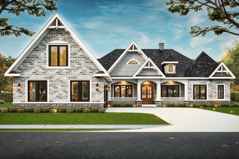 House Plan Design - Exterior - Front Elevation 2 for Ranch House Plan #119-431 - 3 bed, 3 bath