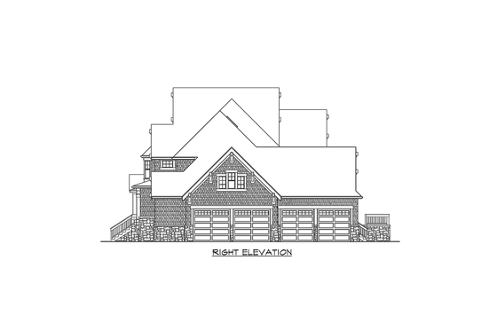 Exterior - Other Elevation 4 for Craftsman House Plan #132-185 - 4 bed, 6 bath