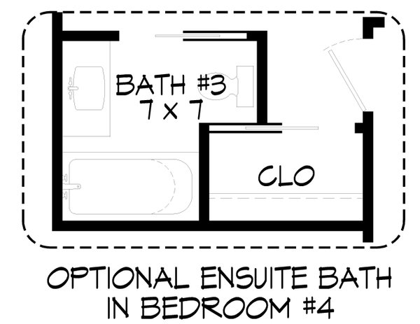 House Design - Floor Plan - Upper Floor 2 for Contemporary House Plan #932-1375 - 5 bed, 3.5 bath