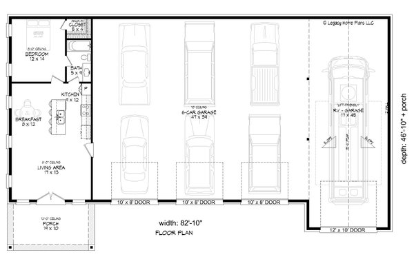 House Blueprint - Southern Floor Plan - Main Floor Plan #932-849