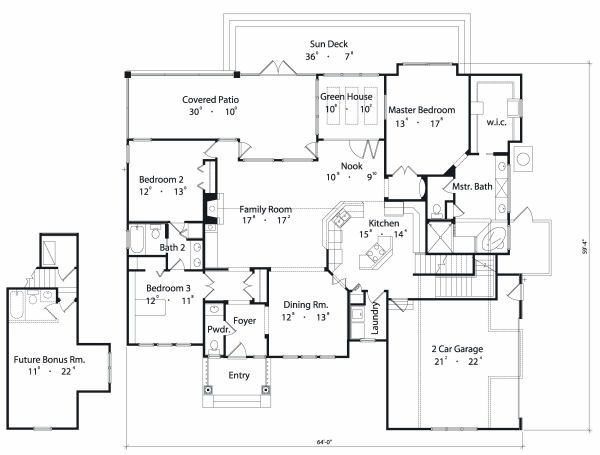Traditional Floor Plan - Main Floor Plan #417-178