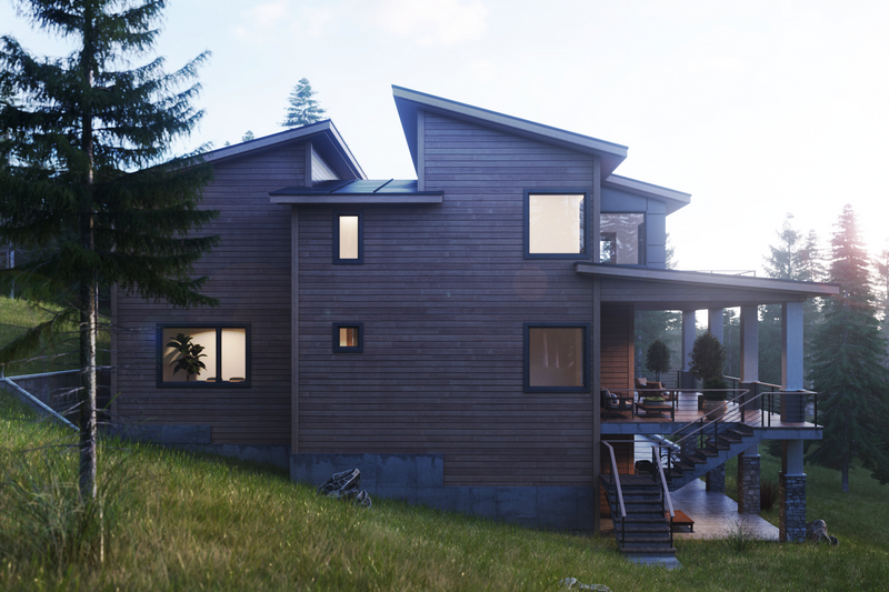 Dream House Plan - Exterior - Rear Elevation for Contemporary House Plan #1066-37 - 4 bed, 5.5 bath