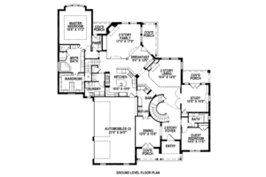 Floor Plan - Main Floor for European House Plan #141-189 - 5 bed, 4.5 bath