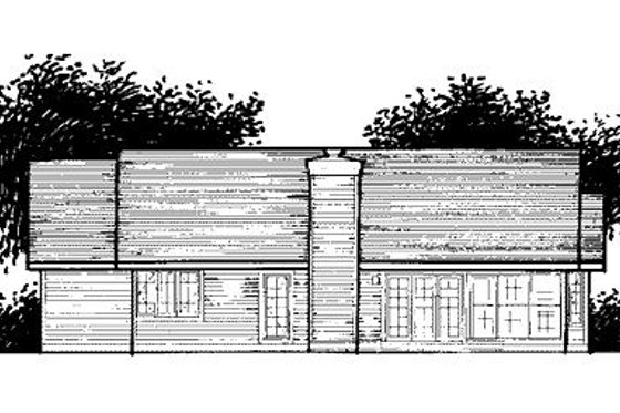Exterior - Rear Elevation for Traditional House Plan #320-441 - 2 bed, 2 bath