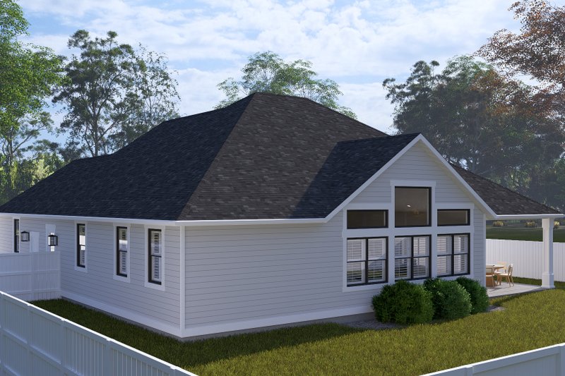 House Blueprint - Exterior - Rear Elevation 1 for Farmhouse House Plan #1060-389 - 3 bed, 2 bath