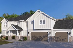 Exterior - Front Elevation 3 for Farmhouse House Plan #1060-241 - 4 bed, 3.5 bath