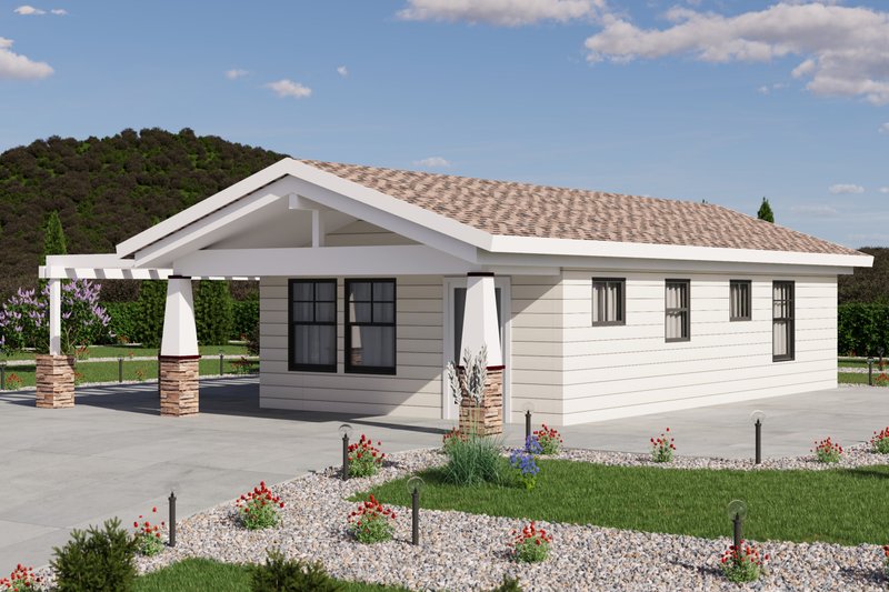 Home Plan - Exterior - Front Elevation 3 for Craftsman House Plan #1106-131 - 2 bed, 1 bath