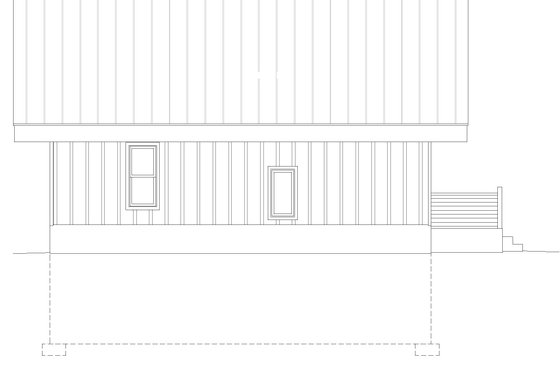 Exterior - Rear Elevation for Modern House Plan #932-743 - 2 bed, 1 bath