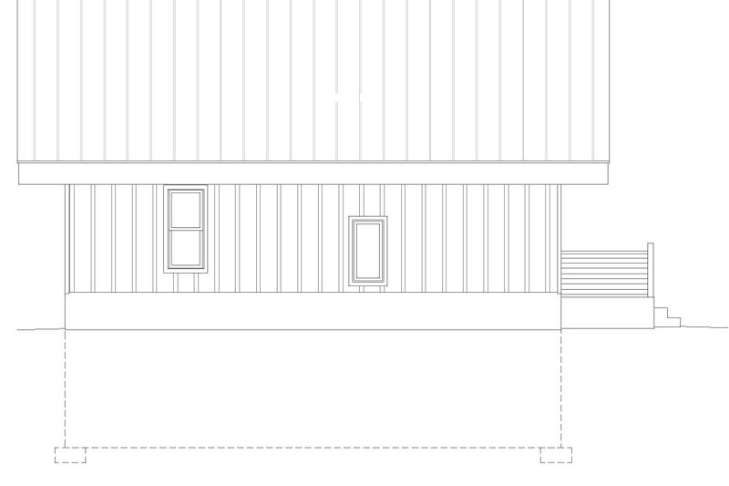 House Blueprint - Exterior - Rear Elevation for Modern House Plan #932-743 - 2 bed, 1 bath