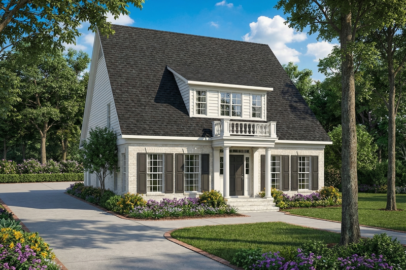 Home Plan - Exterior - Front Elevation 3 for Colonial House Plan #17-2631 - 3 bed, 2.5 bath