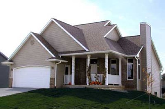 Exterior - Front Elevation for Country House Plan #70-267 - 3 bed, 2.5 bath