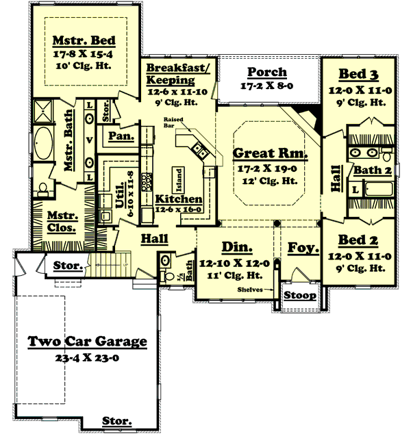 Home Plan - European Floor Plan - Main Floor Plan #430-31