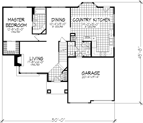 Traditional Floor Plan - Main Floor Plan #320-372