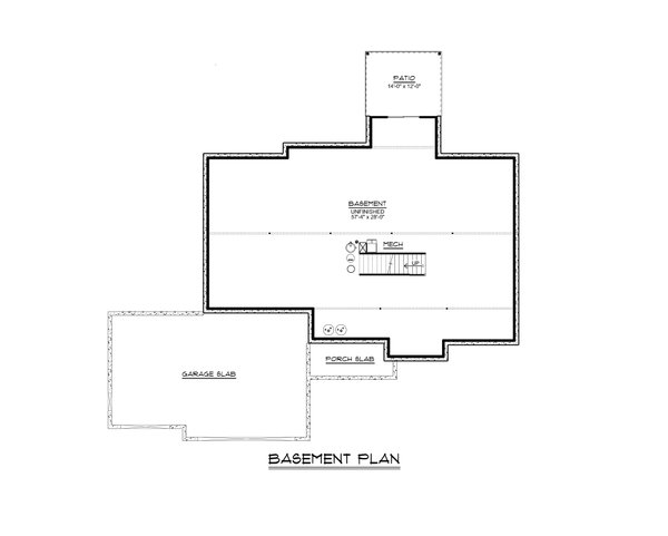 House Blueprint - Country Floor Plan - Lower Floor Plan #1064-286