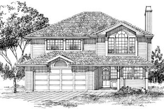 Exterior - Front Elevation for Traditional House Plan #47-580 - 3 bed, 2 bath