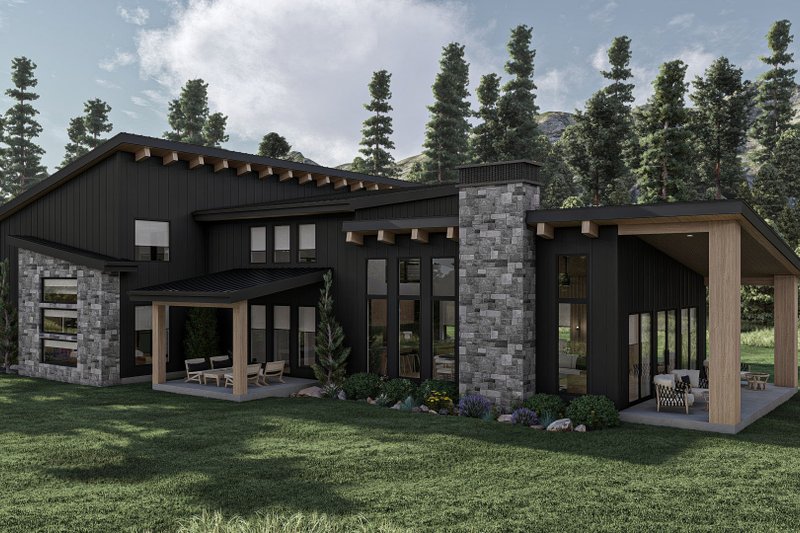 Dream House Plan - Exterior - Other Elevation 1 for Modern House Plan #455-456 - 4 bed, 3.5 bath