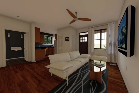 Interior - Family Room for Bungalow House Plan #126-270 - 2 bed, 2 bath