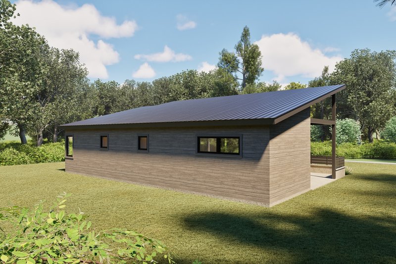 Architectural House Design - Exterior - Front Elevation 6 for Modern House Plan #1105-14 - 2 bed, 1 bath