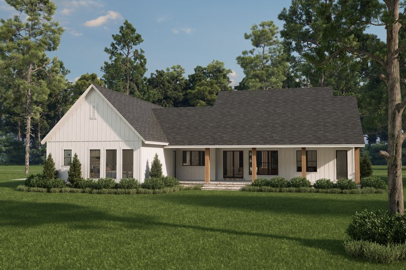 House Design - Exterior - Rear Elevation for Farmhouse House Plan #430-345 - 3 bed, 3.5 bath