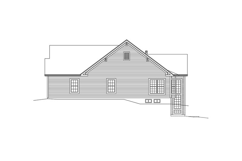 Dream House Plan - Exterior - Other Elevation 1 for Ranch House Plan #57-667 - 3 bed, 2 bath