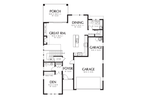 Floor Plan - Main Floor for Contemporary House Plan #48-705 - 4 bed, 2.5 bath