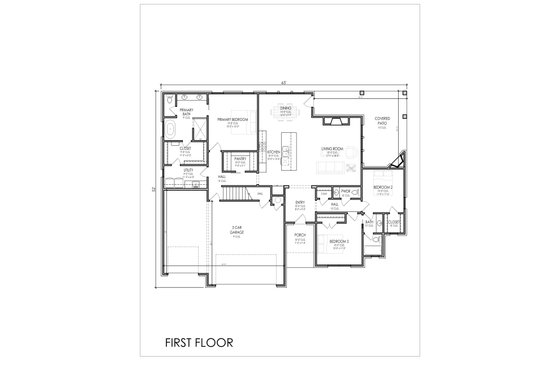Floor Plan - Main Floor for Farmhouse House Plan #1119-2 - 4 bed, 3.5 bath
