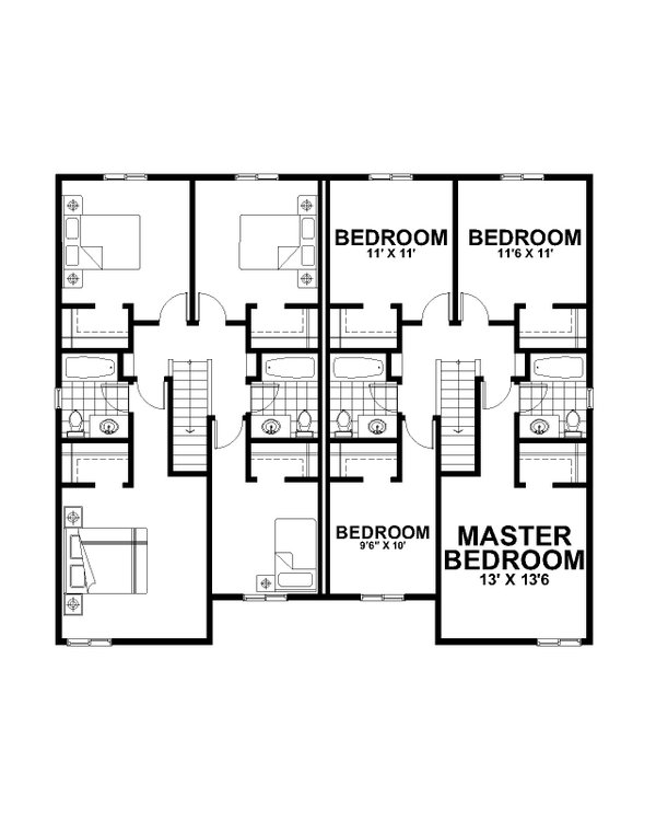 Home Plan - Craftsman Floor Plan - Upper Floor Plan #112-209