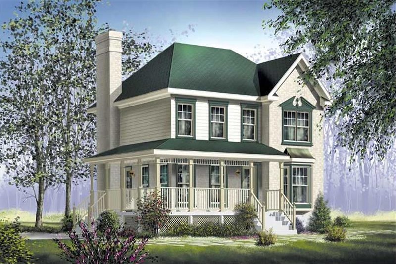 Traditional Style House Plan - 3 Beds 2.5 Baths 1815 Sq/Ft Plan #25-231