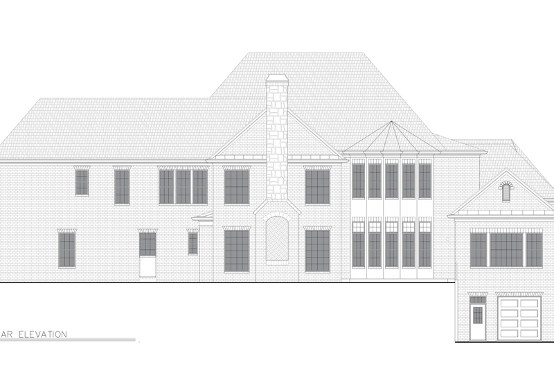 House Plan Design - Exterior - Rear Elevation 1 for Classical House Plan #54-701 - 5 bed, 4.5 bath