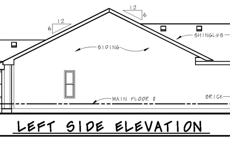 Architectural House Design - Exterior - Other Elevation for Traditional House Plan #20-2601 - 4 bed, 2 bath