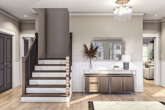 Interior - Entry for Colonial House Plan #455-493 - 3 bed, 2.5 bath